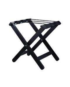 Black Wooden Luggage Rack (2 pcs)