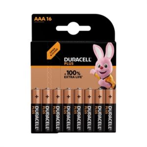 Duracell Plus AAA 1-5V Battery Pack of 16