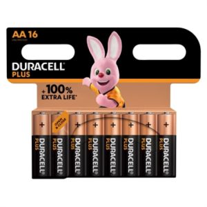 Duracell Plus AA 1-5V Battery Pack of 16