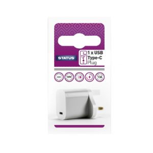 Status USB-A to USB-C Charging Lead 1M White