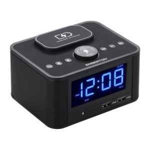 Emberton Bodmin Multi-Function Alarm Clock with Wireless Charging and Speaker