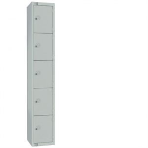 Elite Five Door Manual Combination Locker Locker Grey with Sloping Top