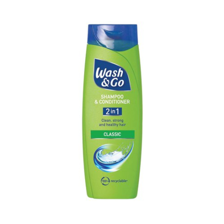 Wash Go 2In1 Shampoo – Conditioner Classic 400ml Pack of 6 C000125